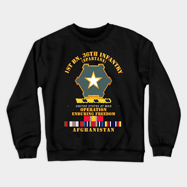 1st Bn 36th Infantry - OEF - Afghanistan w SVC Crewneck Sweatshirt by twix123844